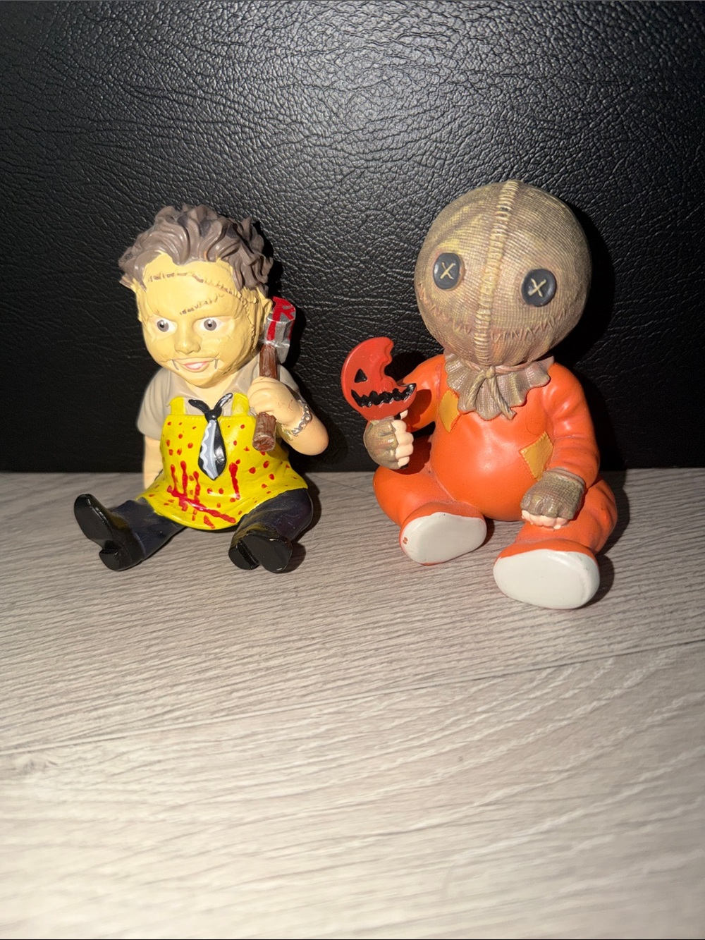 Spirit Halloween Figure Duo - Orange & Yellow Costume Characters